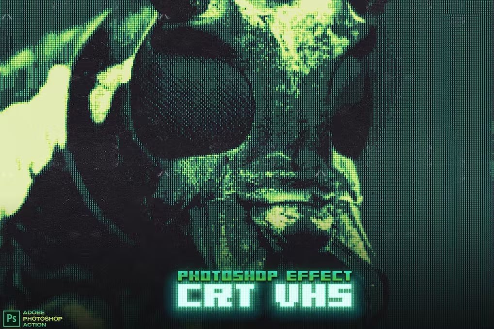 CRTmonitor Photoshop Action